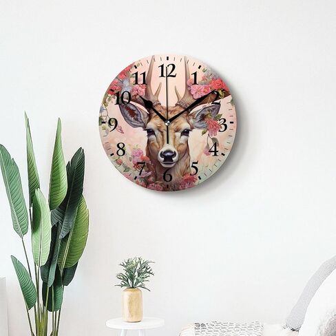 Modern Wall Clocks Non-Ticking Silent Battery Operated Analog Clock Decor Wall Clocks for Bathroom-Music Guitar on Blue Wooden(10inch) in Saudi Arabia