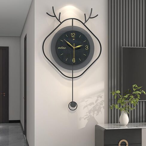 Modern Wall Clock Battery Operated 32inch Decorative Wall Clocks for Living Room Large Silent Wall Clock Kitchen Metal Wall Clocks in Saudi Arabia