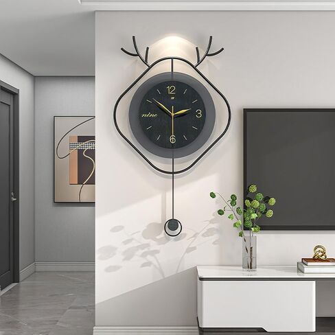Modern Wall Clock Battery Operated 32inch Decorative Wall Clocks for Living Room Large Silent Wall Clock Kitchen Metal Wall Clocks in Saudi Arabia