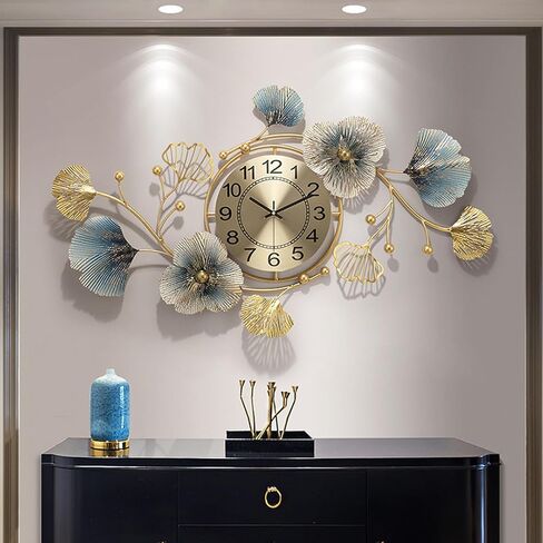 Modern Wall Clock Battery Operated 32inch Decorative Wall Clocks for Living Room Large Silent Wall Clock Kitchen Metal Wall Clocks in Saudi Arabia