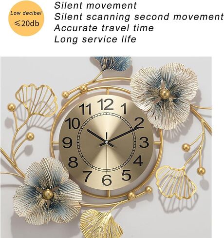 Modern Wall Clock Battery Operated 32inch Decorative Wall Clocks for Living Room Large Silent Wall Clock Kitchen Metal Wall Clocks in Saudi Arabia