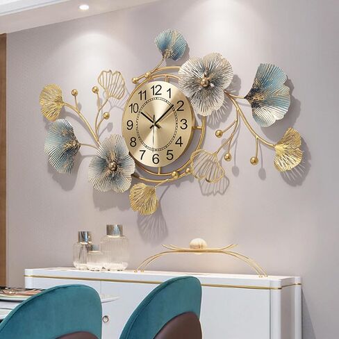 Modern Wall Clock Battery Operated 32inch Decorative Wall Clocks for Living Room Large Silent Wall Clock Kitchen Metal Wall Clocks in Saudi Arabia