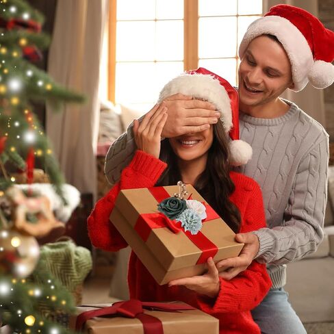 Christmas Artificial Flowers Box Set Tree Flowers with Stems for DIY Christmas Tree Wreaths Swags Fake Floral Arrangements for Centerpiece Table Indoor Outdoor Home Decor (Green) in Saudi Arabia