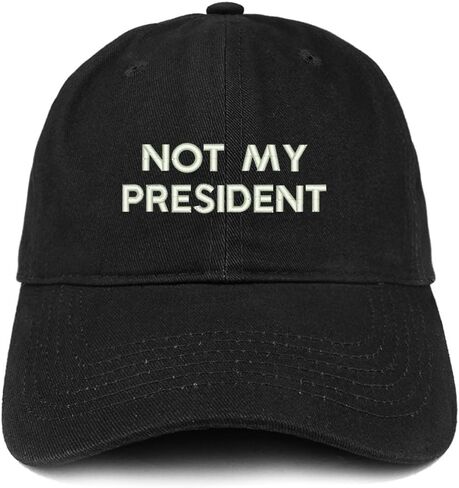 Trendy Apparel Shop Not My President Embroidered Soft Low Profile Adjustable Cotton Cap in Kuwait