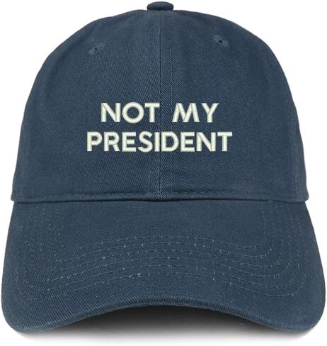 Trendy Apparel Shop Not My President Embroidered Soft Low Profile Adjustable Cotton Cap in Kuwait