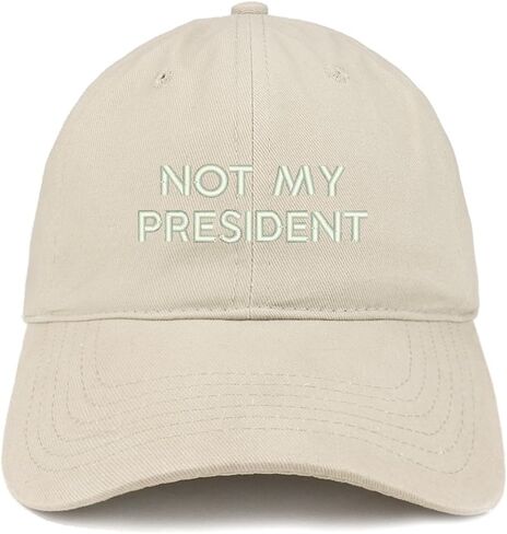 Trendy Apparel Shop Not My President Embroidered Soft Low Profile Adjustable Cotton Cap in Kuwait