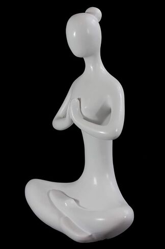 Seraphic Yoga Pose Statue/Sculputure Gifts for Women, Home or Room Decor, White Prayer Hands Statues/Figurines, 8" Tall in Kuwait