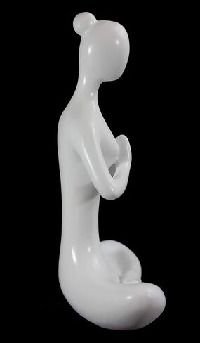 Seraphic Yoga Pose Statue/Sculputure Gifts for Women, Home or Room Decor, White Prayer Hands Statues/Figurines, 8" Tall in Kuwait