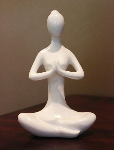 Seraphic Yoga Pose Statue/Sculputure Gifts for Women, Home or Room Decor, White Prayer Hands Statues/Figurines, 8" Tall in Kuwait