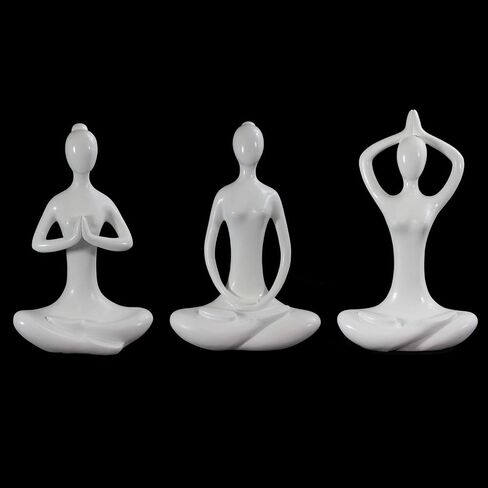 Seraphic Yoga Pose Statue/Sculputure Gifts for Women, Home or Room Decor, White Prayer Hands Statues/Figurines, 8" Tall in Kuwait