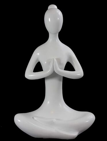 Seraphic Yoga Pose Statue/Sculputure Gifts for Women, Home or Room Decor, White Prayer Hands Statues/Figurines, 8" Tall in Kuwait