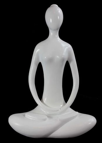 Seraphic Yoga Pose Statue/Sculputure Gifts for Women, Home or Room Decor, White Prayer Hands Statues/Figurines, 8" Tall in Kuwait
