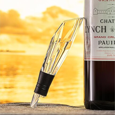 D&Slifei Wine Aerator Pourer Spout with Unique Aeration Device Enhances Flavors Wine with Smoother Finish, Best Gift for Wine Lovers and Sommeliers in Saudi Arabia