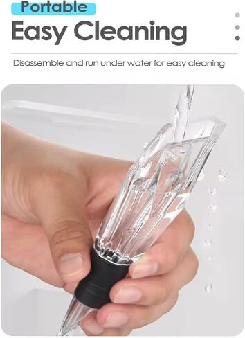D&Slifei Wine Aerator Pourer Spout with Unique Aeration Device Enhances Flavors Wine with Smoother Finish, Best Gift for Wine Lovers and Sommeliers in Saudi Arabia