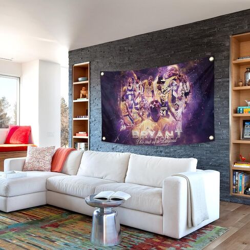 REwis Kobe Flag Bryant The End Of A Legend Banner Basketball Tapestry Man Cave Poster Wall Hanging 3x5Feet With Four Grommets College Dorm Decration in Saudi Arabia
