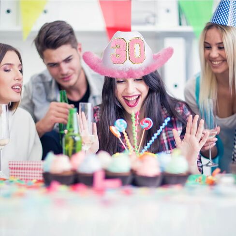 JUSTOTRY قبعة رعاة البقر لعيد الميلاد الثلاثين - هدايا عيد الميلاد الثلاثين للنساء قبعات راعية البقر زينة عيد الميلاد الثلاثين قبعة رعاة البقر in Kuwait