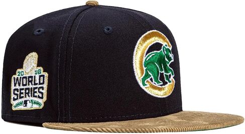 قبعة New Era Chicago Cubs 59FIFTY Cooperstown 2016 World Series Champions ذات رقعة جانبية ذهبية، قبعة in Saudi Arabia