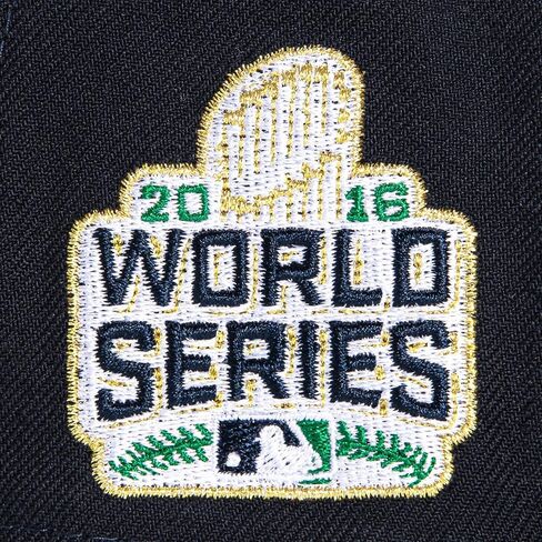 قبعة New Era Chicago Cubs 59FIFTY Cooperstown 2016 World Series Champions ذات رقعة جانبية ذهبية، قبعة in Saudi Arabia