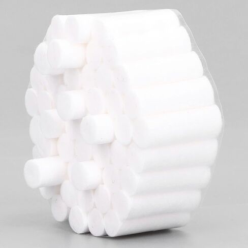 Dental Cotton Gauze Rolls, 100pcs Rolled Cotton Ball for Mouth and Nosebleeds, Small Non-Sterile High Absorbent Cotton, Nose Plugs Cottons Pads for Kids and Adults in Saudi Arabia