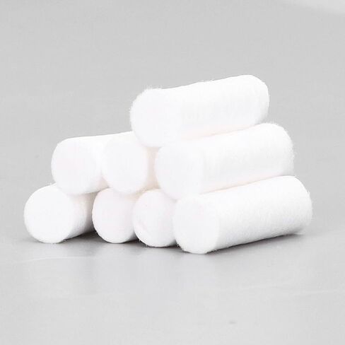 Dental Cotton Gauze Rolls, 100pcs Rolled Cotton Ball for Mouth and Nosebleeds, Small Non-Sterile High Absorbent Cotton, Nose Plugs Cottons Pads for Kids and Adults in Saudi Arabia