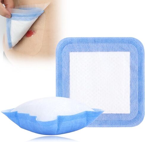 Super Absorbent Wound Dresssing Non-Adhesive Bandages with Nonstick Ultrasorb Gauze Pad No Leaking for Open Heavily Wound Drainage Pressure Sores, 4" x 4", 10 Packs in Saudi Arabia