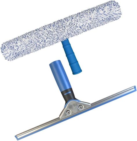 Professional Squeegee - Premium Quality Silicone Rubber Blades with Ergonomic Handle for Streak-Free Cleaning - Perfect for Windows, Shower Doors, and Railings in Saudi Arabia