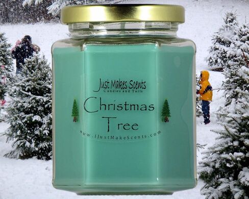Christmas Tree Scented Blended Soy Candle | Real Christmas Tree Fragrance | Hand Poured in The USA by Just Makes Scents in Saudi Arabia