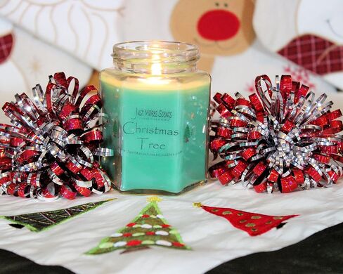 Christmas Tree Scented Blended Soy Candle | Real Christmas Tree Fragrance | Hand Poured in The USA by Just Makes Scents in Saudi Arabia