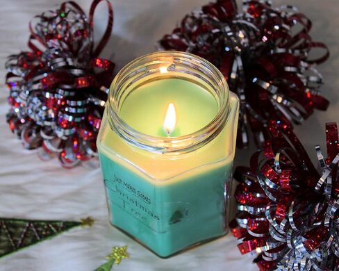 Christmas Tree Scented Blended Soy Candle | Real Christmas Tree Fragrance | Hand Poured in The USA by Just Makes Scents in Saudi Arabia