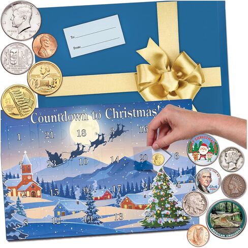 Littleton Coin's 2024 Advent Calendar Countdown to Christmas with 24 Coins from Around the World - Adult or Child in Saudi Arabia