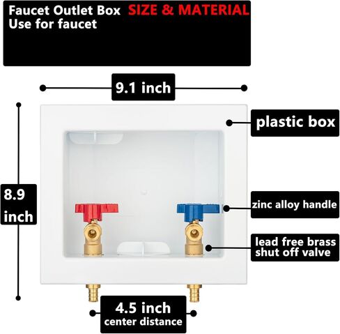 Faucet Outlet Box Crimp PEX-B, Inlet 1/2 inch PEX-B F1807 Crimp Barb x Outlet 3/8 inch Compression LI-SLTH-520 in Saudi Arabia