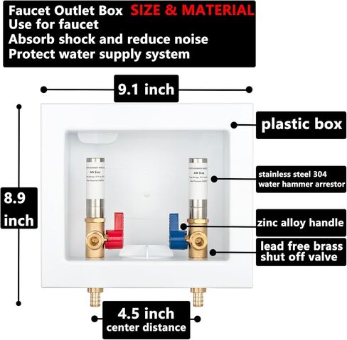 Faucet Outlet Box Crimp PEX-B, Inlet 1/2 inch PEX-B F1807 Crimp Barb x Outlet 3/8 inch Compression LI-SLTH-520 in Kuwait