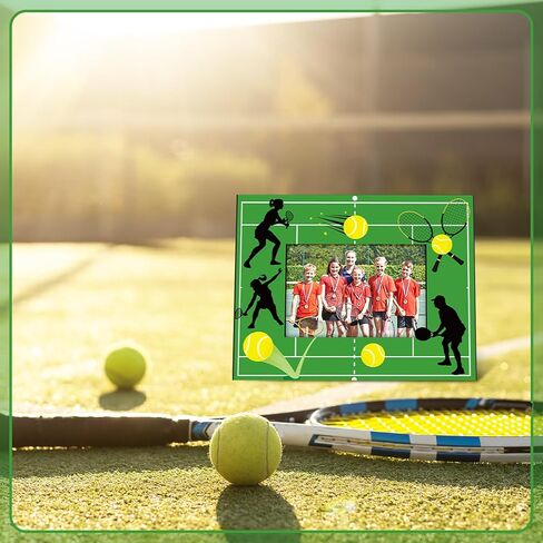 12 قطعة من إطار صورة التنس، هدية لفريق التنس الكرتوني، إطارات رياضية رياضية تناسب مقاس 4 × 6 بوصات، إطار صورة خشبي لديكور حفلات التنس، ومدرب رياضي، وفريق عيد الميلاد، وهدايا الحفلات in Kuwait