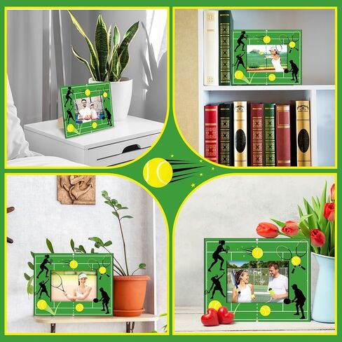 12 قطعة من إطار صورة التنس، هدية لفريق التنس الكرتوني، إطارات رياضية رياضية تناسب مقاس 4 × 6 بوصات، إطار صورة خشبي لديكور حفلات التنس، ومدرب رياضي، وفريق عيد الميلاد، وهدايا الحفلات in Kuwait