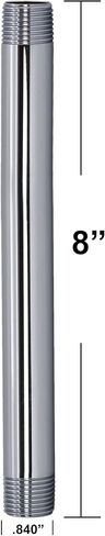 Westbrass D12108-26 ½" x 8" حلمة أنبوب نحاسي IPS، كروم مصقول in Kuwait