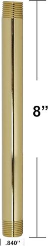 Westbrass D12108-26 ½" x 8" حلمة أنبوب نحاسي IPS، كروم مصقول in Kuwait