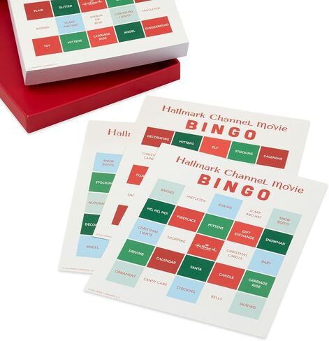 Hallmark Channel Christmas Movie Bingo Game Pad (6 Designs, 102 Sheets) Gift for Fans in Saudi Arabia