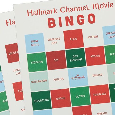 Hallmark Channel Christmas Movie Bingo Game Pad (6 Designs, 102 Sheets) Gift for Fans in Saudi Arabia