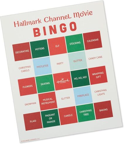 Hallmark Channel Christmas Movie Bingo Game Pad (6 Designs, 102 Sheets) Gift for Fans in Saudi Arabia