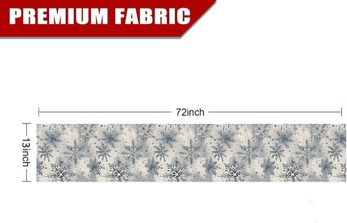 Winter Table Runner Snowflake Christmas Long Runners 13 x 72 Inch Watercolor Holiday Farmhouse Home Kitchen Table Decorations in Saudi Arabia