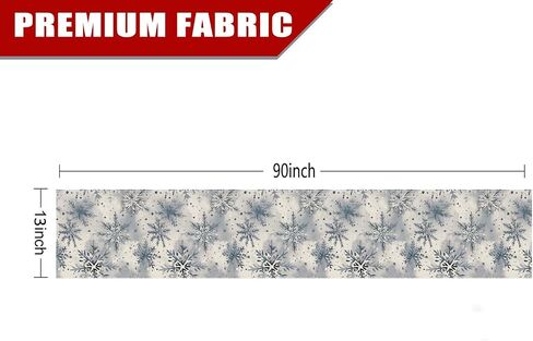 Winter Table Runner Snowflake Christmas Long Runners 13 x 72 Inch Watercolor Holiday Farmhouse Home Kitchen Table Decorations in Saudi Arabia