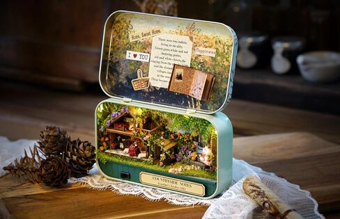 Flever Dollhouse Miniature DIY House Kit Creative Room with Furniture and Cover for Romantic Valentine's Gift(Happy Corner) in Kuwait