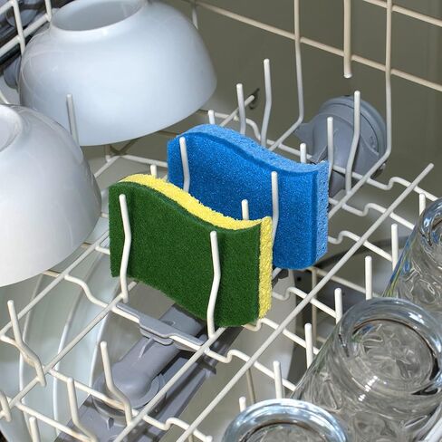 Pine-Sol Non Scratch Scrub Sponges - Double Sided Dish Scrubber Safe for Nonstick Cookware - Kitchen Essentials for Dishwashing and Cleaning, Bulk 28 Pack in Saudi Arabia