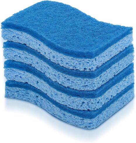 Pine-Sol Non Scratch Scrub Sponges - Double Sided Dish Scrubber Safe for Nonstick Cookware - Kitchen Essentials for Dishwashing and Cleaning, Bulk 28 Pack in Saudi Arabia