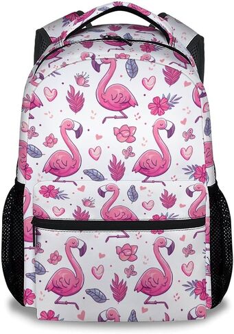 School Bag for Boys - Pink Durable Aesthetic Kid Backpack - 17 Inch Large Capacity Flamingo Bookbag for School, Travel and Camp in Saudi Arabia