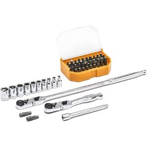 GEARWRENCH 45 Pc. 1/4" Drive 6 Pt. Standard Slim Head Mechanics Tool Set, Metric - 81032