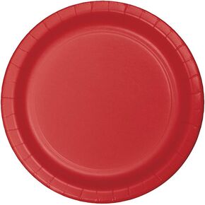 Creative Converting 75-Count Value Pack Paper Dessert Plates, Classic Red -