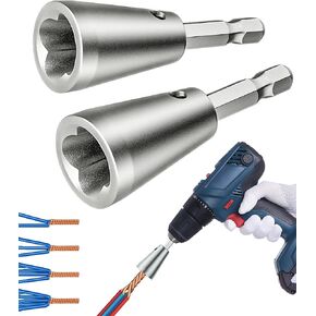 Wire Stripper for Drill Electrician Tools, Wire Twister Tool for Drill, 6 in 1 Wire Stripping and Twisting Tool, Quickly Drill Wire Twister Stripper, Professional Cable Quick Stripping and Connector