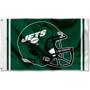 WinCraft New York Jets Helmet Flag Outdoor Indoor 3x5 Foot Banner