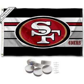San Francisco 49ers Black Stripes Banner and Tapestry Wall Tack Pads